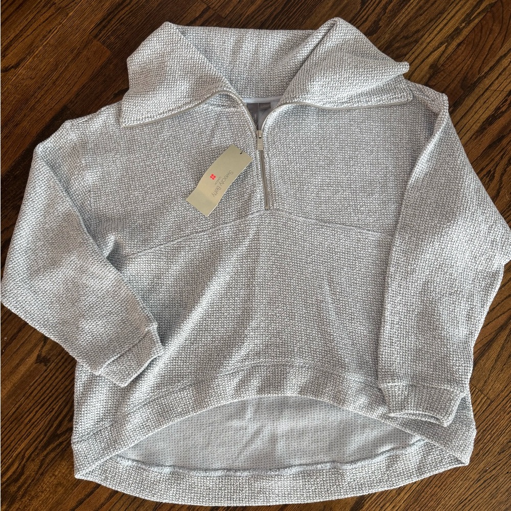 Sweaty Betty “Restful Boucle Half Zip Sweatshirt” Medium NWT